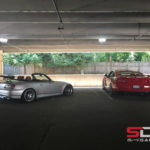 Silver Honda S2000 and Red Nissan GTR R35